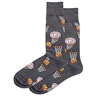 Hot Sox Men's Fun Sports and Athletics Crew Socks-1 Pair Pack-Cool & Funny Novelty Gifts