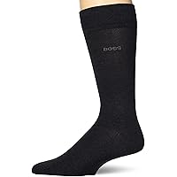 BOSS Men's Regular Length Viscose Blend Socks, Dark Charcoal, 7-13