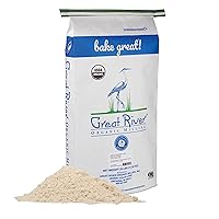 Great River Organic Milling, Bread Flour, Unbleached Wheat, Organic, 25-Pounds (Pack of 1)