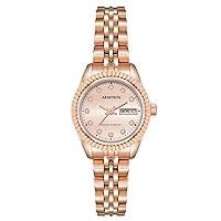 Armitron Women's Day/Date Crystal Accented Dial Metal Bracelet Watch, 75/2475