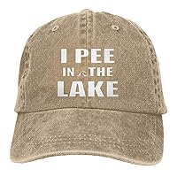 Cool Hat I Pee in The Lake Adjustable Vintage Cowboy Baseball Caps Women Men Gift Dad Hats