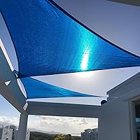 SUNNY GUARD Sun Shade Sail 13'x13'x13' Triangle Blue UV Block Sunshade for Backyard Yard Deck Patio Garden Outdoor Activities and Facility(We Make Custom Size)