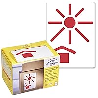 Avery Zweckform 7253 A Warning Stickers Symbols (from Heat Protect, 200 Labels