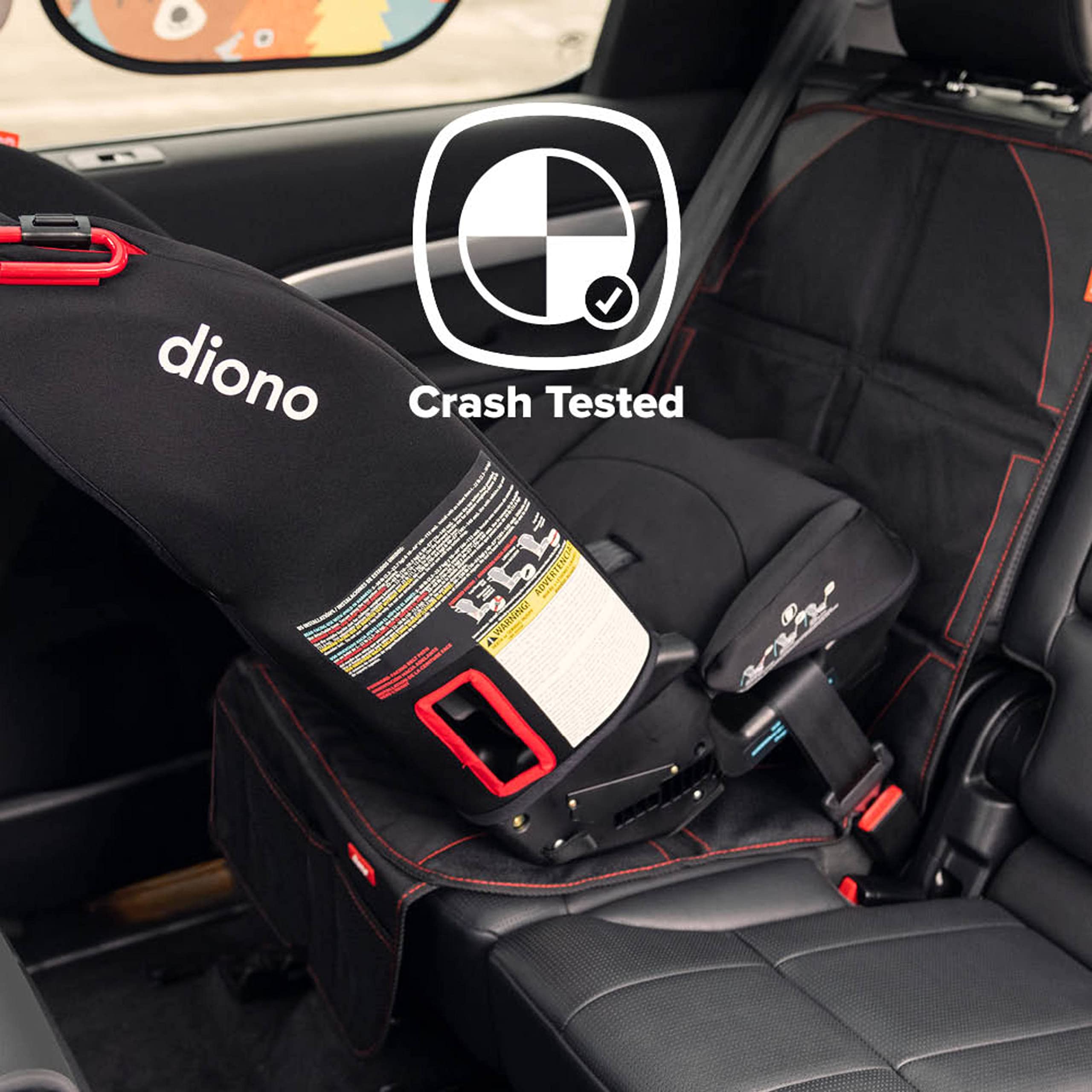 Diono Ultra Mat Complete Back Seat Upholstery Protection from Child Car Seats and Pets, Crash Tested, Premium Ultra Thick Padding, Durable, Water Resistant, Anti-Slip, 3 Mesh Storage Pockets