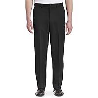 Oak Hill by DXL Men's Big and Tall Waist-Relaxer Pleated Microfiber Pants