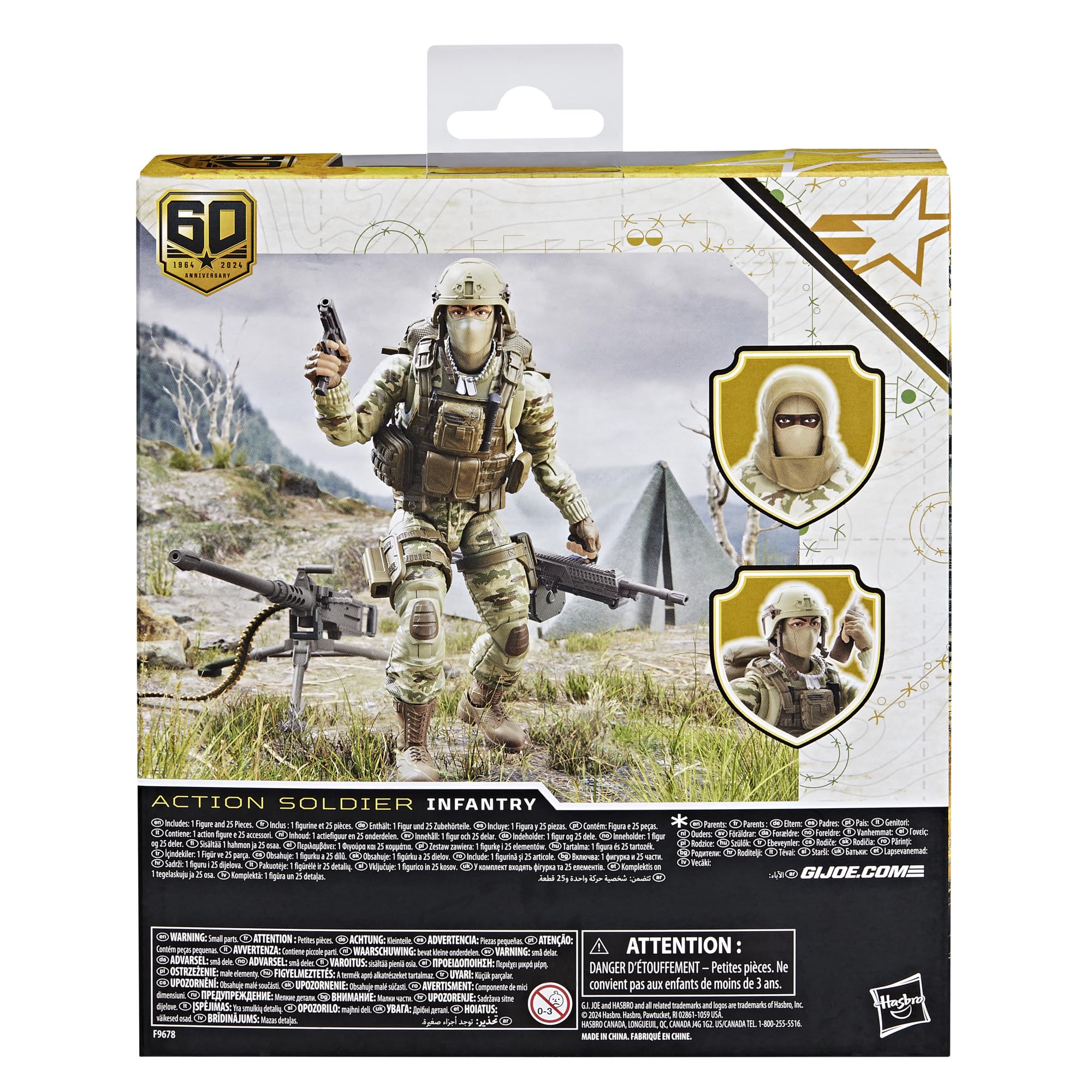 G.I. Joe Classified Series 60th Anniversary Action Soldier - Infantry, Collectible 6-Inch Action Figure with 25 Accessories