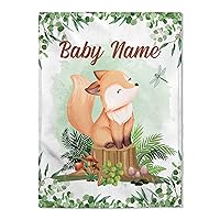 FLOCHIL Personalized Baby Blanket for Boys, Custom Baby Blanket with Name, Customized Baby Blanket Elephants, Gift for Baby, Newborn, Baby Shower