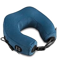 Pillow for Neck and Shoulder Pain Travel Neck Pillow with Vibration + Heat + Shiatsu Massage and 3 Massage Nodes Rechargeable Lasts Up to 1 Hour