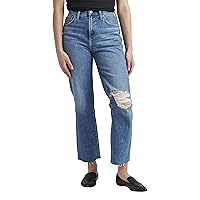 Silver Jeans Co. Women's Highly Desirable High Rise Straight Leg Jeans