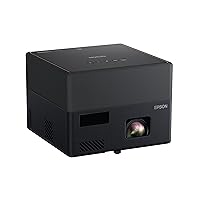 Epson EpiqVision Mini EF12 Smart Streaming Laser Projector, HDR, Android TV, Movies, Family Gaming, Portable, sound by Yamaha, 3LCD, Full HD 1080p, 1000 lumens Color & White Brightness Bluetooth Black