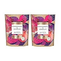 Beloved Pomegranate & Geranium, Bath Salts, Vitaminc C + Essential Oil, Vegan, Ethically Sourced, Natural Coconut Oil 15 Ounce (Pack of 2)