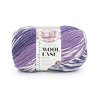 Lion Brand Yarn Wool Ease Fair Isle Yarn, Thistle/Orchid