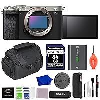 Sony Alpha 7C II Full-Frame Interchangeable Lens Camera (Silver) Bundle with 64GB SD Card, Gadget Bag & More | Sony a7CII
