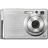 Sony Cyber-shot DSC-W80 7.2MP Digital Camera with 3x Optical Zoom and Super Steady Shot (Silver) (Renewed)
