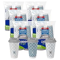Dixie To Go Large Paper Coffee Cups With Lids, 16 Oz, 108 Count, Disposable Cups For On-The-Go Hot Beverages