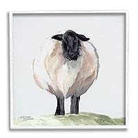 Farmhouse Fuzzy Sheep Portrait Framed Giclee Art, Design by Michelle Norman
