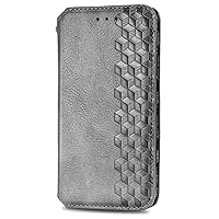 ZIFENGXUAN-Leather Cover for Samsung Galaxy S24ultra/S24plus/S24, Magnetic Flip Wallet Case with Stand Function Full Body Protection Cover Shell (S24plus,Gray)