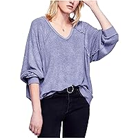 Free People Womens Take It Off Textured Pullover Sweater