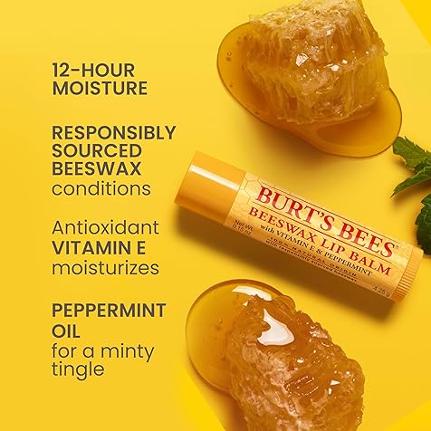 Lip Balm Mothers Day Gifts for Mom - Original Beeswax, Lip Moisturizer With Responsibly Sourced Beeswax, Tint-Free, Natural Origin Conditioning Lip Treatment, 2 Tubes, 0.15 oz.