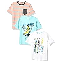 Amazon Essentials Boys and Toddlers' Short-Sleeve T-Shirts (Previously Spotted Zebra), Multipacks