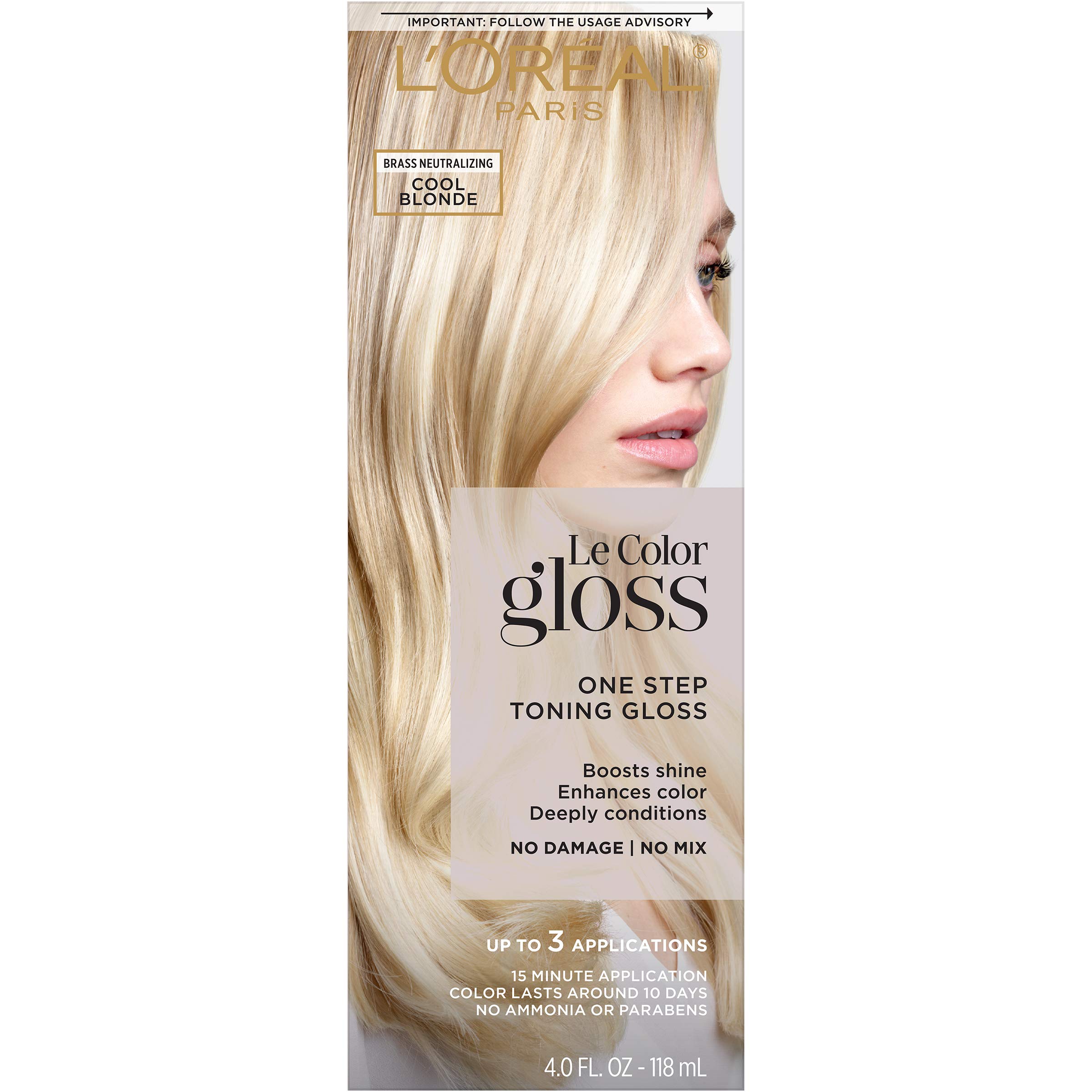 Mua L'Oreal Paris Le Color One Step Hair Toning Gloss, Cool Blonde, 4 Ounce  trên Amazon Mỹ chính hãng 2023 | Giaonhan247