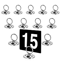 New Star Foodservice 23398 Ring-Clip Table Number Holder/Number Stand/Place Card Holder, Set of 12, 1.5-Inch