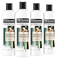 TRESemmé Conditioner Botanique Coconut Nourish 4 Count for Dry Hair And Damaged Hair 92% Natural Derived Ingredients with Professional Performance 16 oz