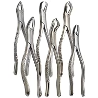 Dental Extracting Extraction Serrated Forceps Set of 6#150#151#23#88L #88R #217, Premium Quality Handle, Stainless Steel