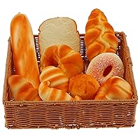 10 PCS Fake Cake Artificial Bread Set Bundle Platter Photography Props Kitchen Toy Decoration