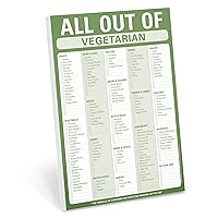 Knock Knock All Out Of Pad (Vegetarian) Shopping List Note Pad, 6 x 9-inches