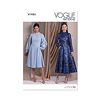 Vogue Misses' Fit and Flare Dresses Sewing Pattern Packet, Sizes 6-8-10-12-14, Multicolor