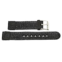 18MM Leather Nylon Black FS Sport Watch Band FITS Ironman Expedition