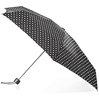 totes Titan Manual Open Windproof & Water-Resistant Compact Foldable Travel Umbrella