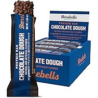 Protein Bars Chocolate Dough with 1g of Total Sugars - 12 Count, 1.9oz Bars - Snacks with 20g of High Protein - On The Go Protein Snack & Breakfast Bars