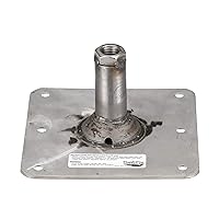 Attwood SP-67739-T Lock’N-Pin ¾-Inch Pin Base — 7x7-Inch Base, Threaded, Acetal Bushing, Pre-Drilled for Mounting,Silver