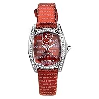Hello Kitty by Chronotech Red Leather Red Dial Ladies Watch CT.7094SS/28