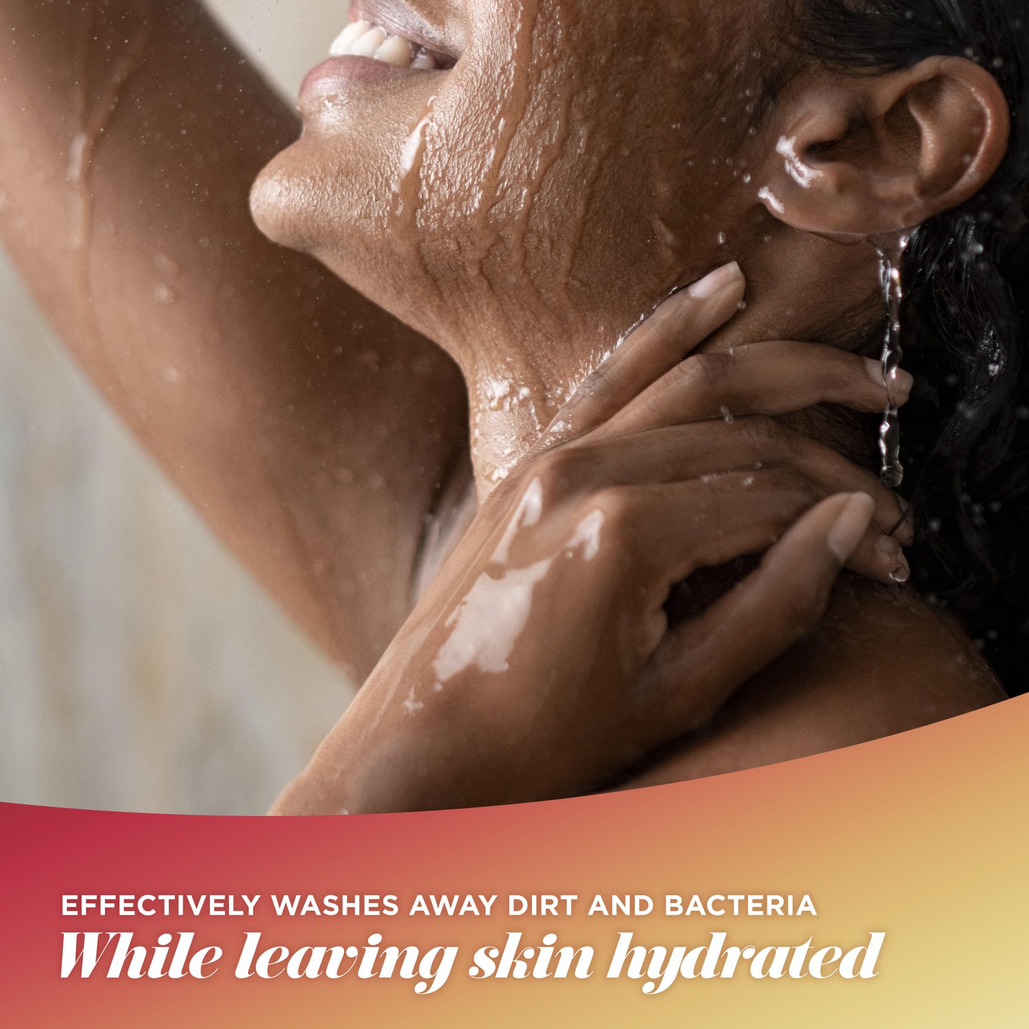 Caress Body Wash Tahitian Pomegranate & Coconut Milk For Renewed, Glowing Skin Exfoliating Body Soap 20 fl oz, Pack of 4