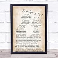 Beauty and The Beast Man Lady Bride Groom Wedding Song Lyric Quote Print