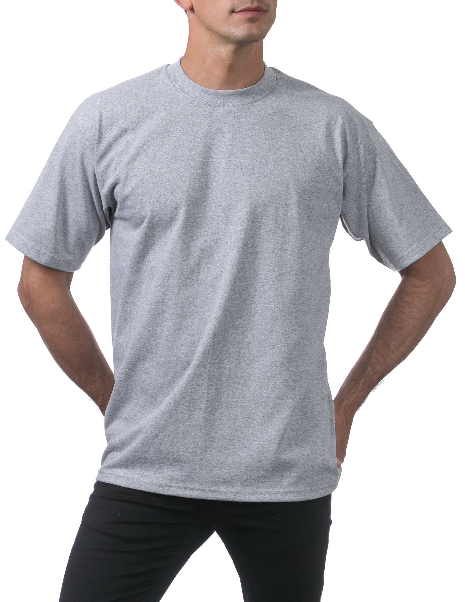 Pro Club Men's 3-Pack Heavyweight Cotton Short Sleeve Crew Neck T-Shirt