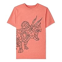The Children's Place baby boys Geometric Dino Short Sleeve Graphic T shirt