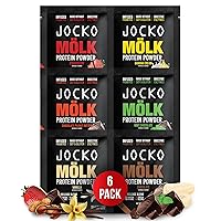 Jocko Fuel Whey Protein Powder Sampler Variety Pack, 6-1.2 oz Single Serve Packets (7.2 oz)