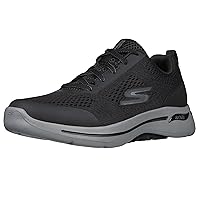 Skechers Men's Gowalk Arch Fit-Athletic Workout Walking Shoe with Air Cooled Foam Sneaker, Black/Grey, 9 X-Wide