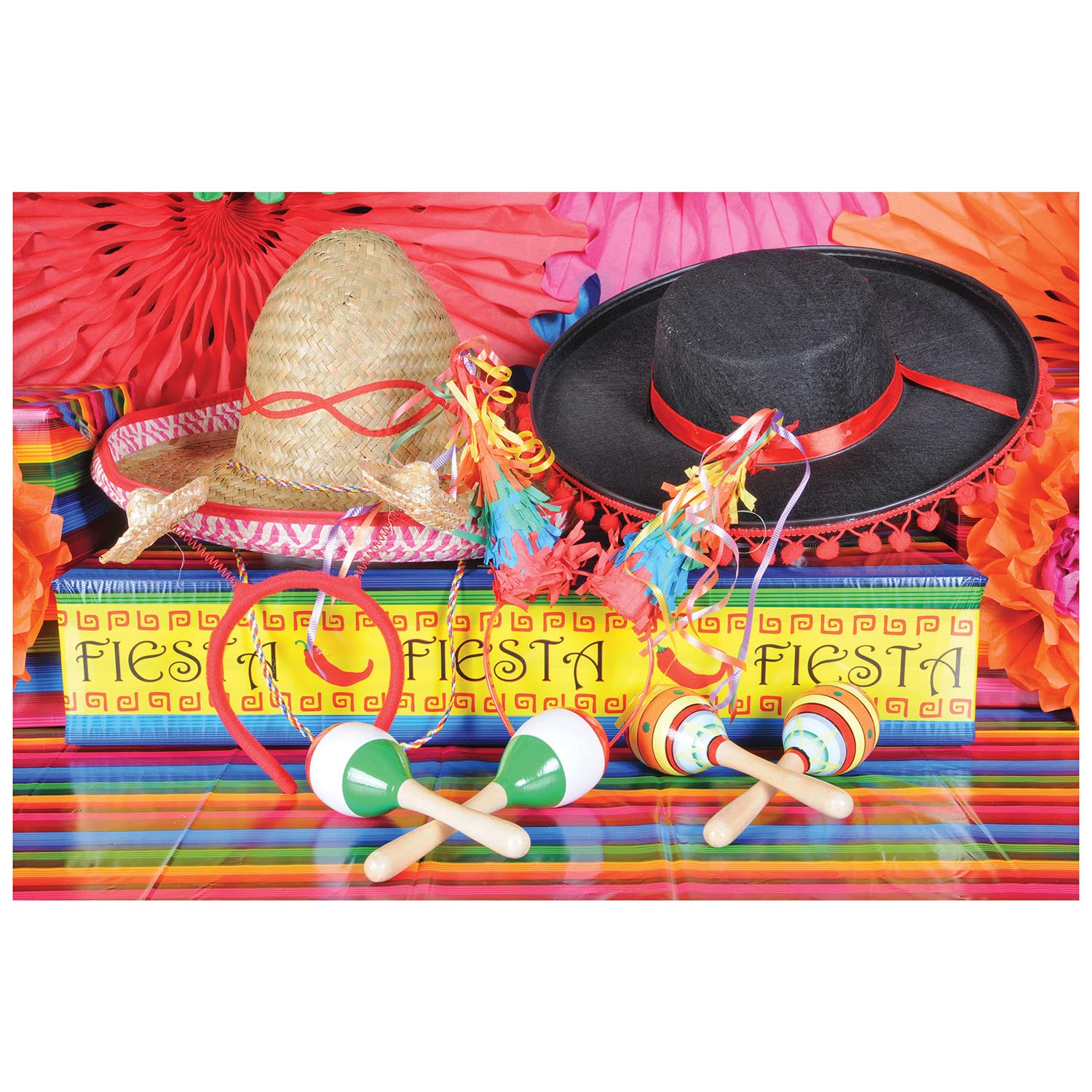 Beistle 2 Piece Mexican Fiesta Wooden Maracas Cinco De Mayo Noisemaker Party Favors Supplies, 8