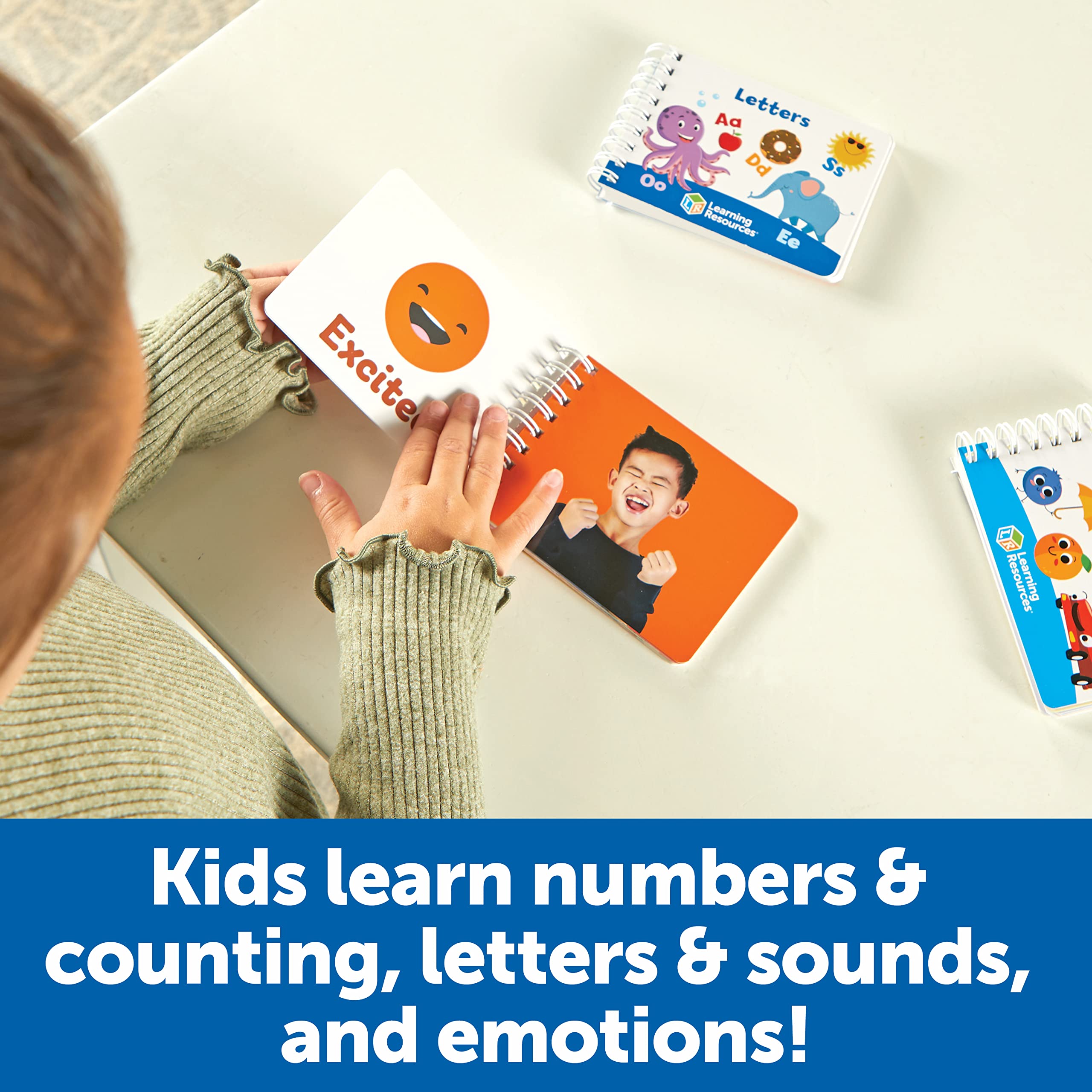 Learning Resources Skill Builders! Preschool Flipbooks -3 Pieces, Ages 3+, Preschool Learning Activities, ABC and Numbers for Toddlers, Activity Book,Back to School