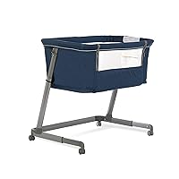 Waves 3-in-1 Baby Bassinet, Bedside Sleeper and -Playard, Seven Adjustable Height Position, Lightweight and Portable Bedside Bassinet, JPMA Certified