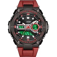 findtime Digital Watch Men's Sports Military Watches Men 5ATM Waterproof Men's Watch Electronic with Timer Alarm Dual Time Tactical Watch Outdoor Wristwatches Large Lighting Colourful Watch