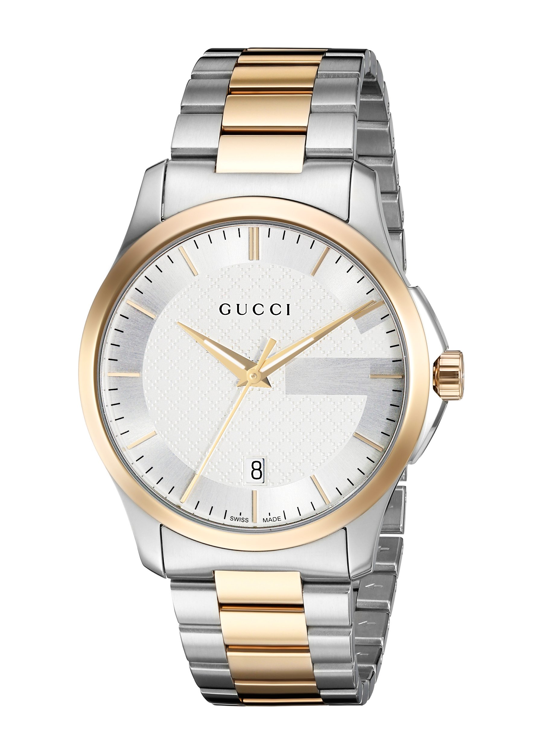 Gucci Swiss Quartz Stainless Steel Dress Two-Tone Men's Watch(Model: YA126474)