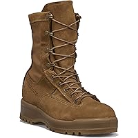 Belleville C790 ST 8” Waterproof Steel Toe Flight and Combat Boots for Men - AR 670-1/AFI 36-2903 Army/USAF Flight Approved Coyote Brown with Vibram Outsole; Berry Compliant