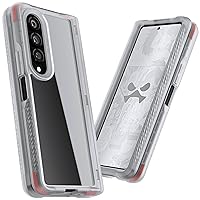 Ghostek COVERT Clear Z Fold 4 Case with Slim Lightweight Design and Hinge Protection Wireless Charging and PowerShare Compatible Phone Cover Designed for 2022 Samsung Galaxy Z Fold4 5G (7.6in) (Clear)