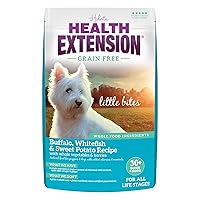 Little Bites Dry Dog Food, Natural Food, Suitable for All Puppies, Grain Free Buffalo, Whitefish & Sweet Potato Recipe with Whole Vegetable & Berries (10 Pound / 4.5 kg)